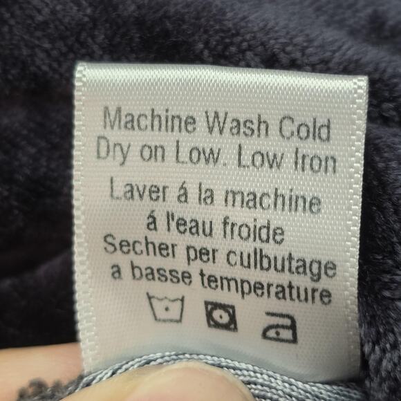 Stark X Top Womens XS Black Velvet Long Sleeve Front Tie Whimsigoth Minimalist - Picture 6 of 11